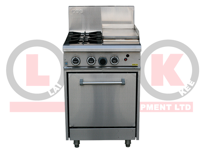 LKK 2 OPEN BURNER WITH 300mm GRIDDLE + STATIC OVEN
