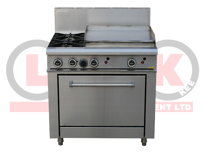 LKK 2 OPEN BURNER WITH 600mm GRIDDLE AND STATIC OVEN