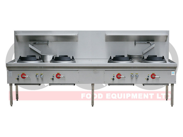 LKK 4-BURNER WOK BENCH - DUCKBILL BURNER LPG